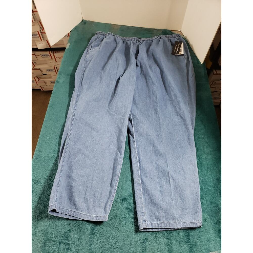 Components Jeans Size 22W Short Womens Blue Pull On Pants Ladies Straight WT
